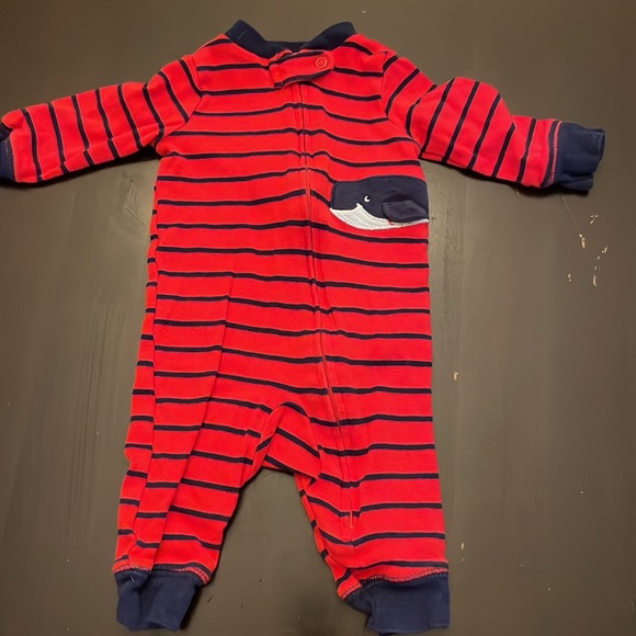 Lot of 2 Carter’s zip up onesies 3 months EUC - Picture 5 of 7